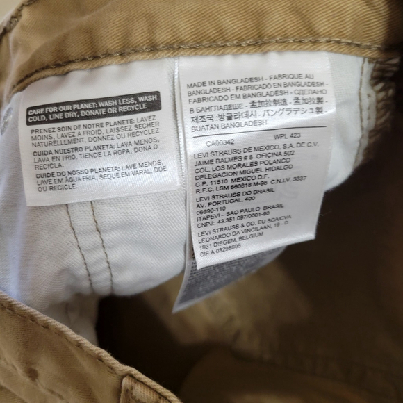 Levi's 514 Slim Straight Jeans Size 29/30 Men's Brown Excellent Condition - Picture 8 of 10